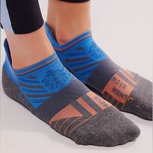 FP Movement x Comrad Ankle Compression Socks Blue Gray Orange NWT